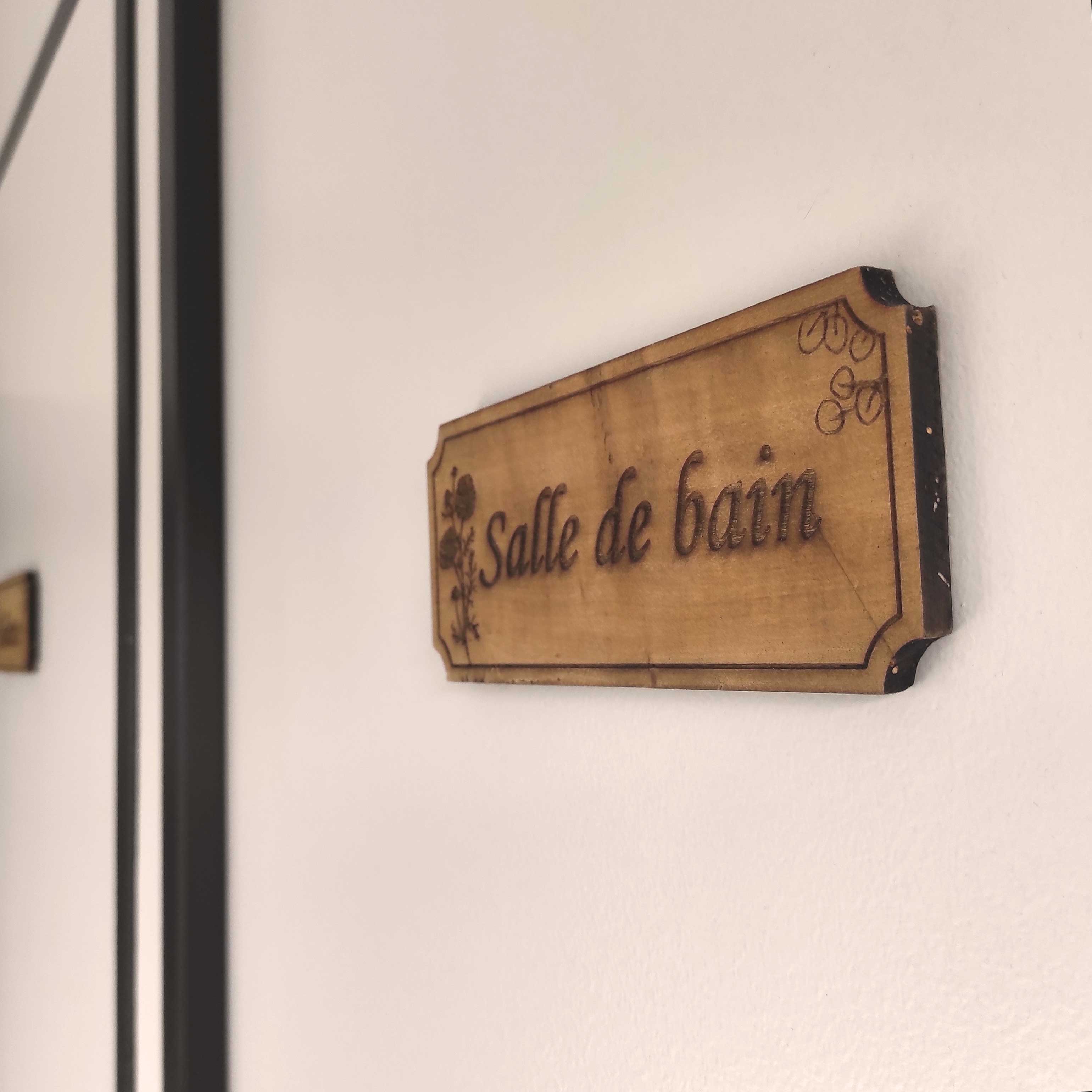 Plaque de porte pour Salle de bain