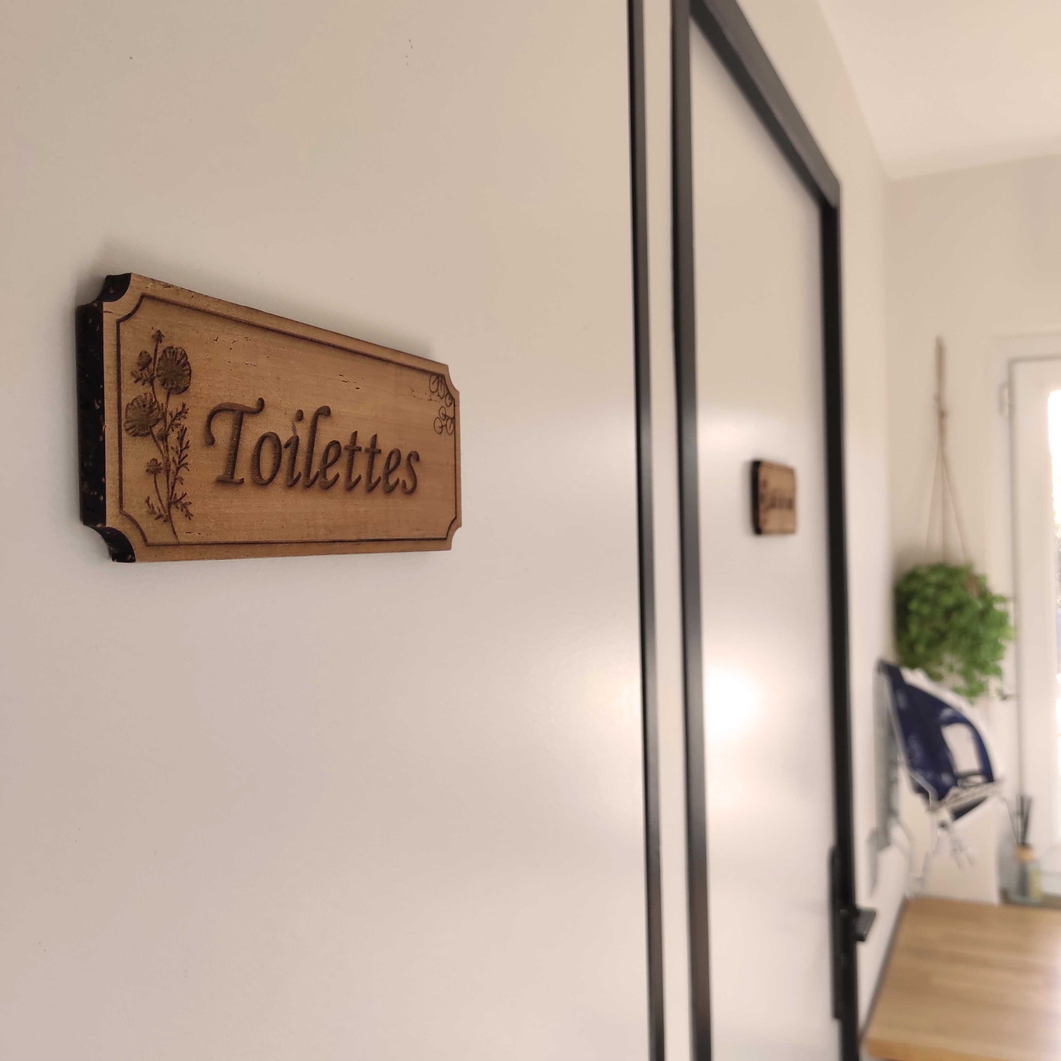 Plaque de porte pour Toilettes
