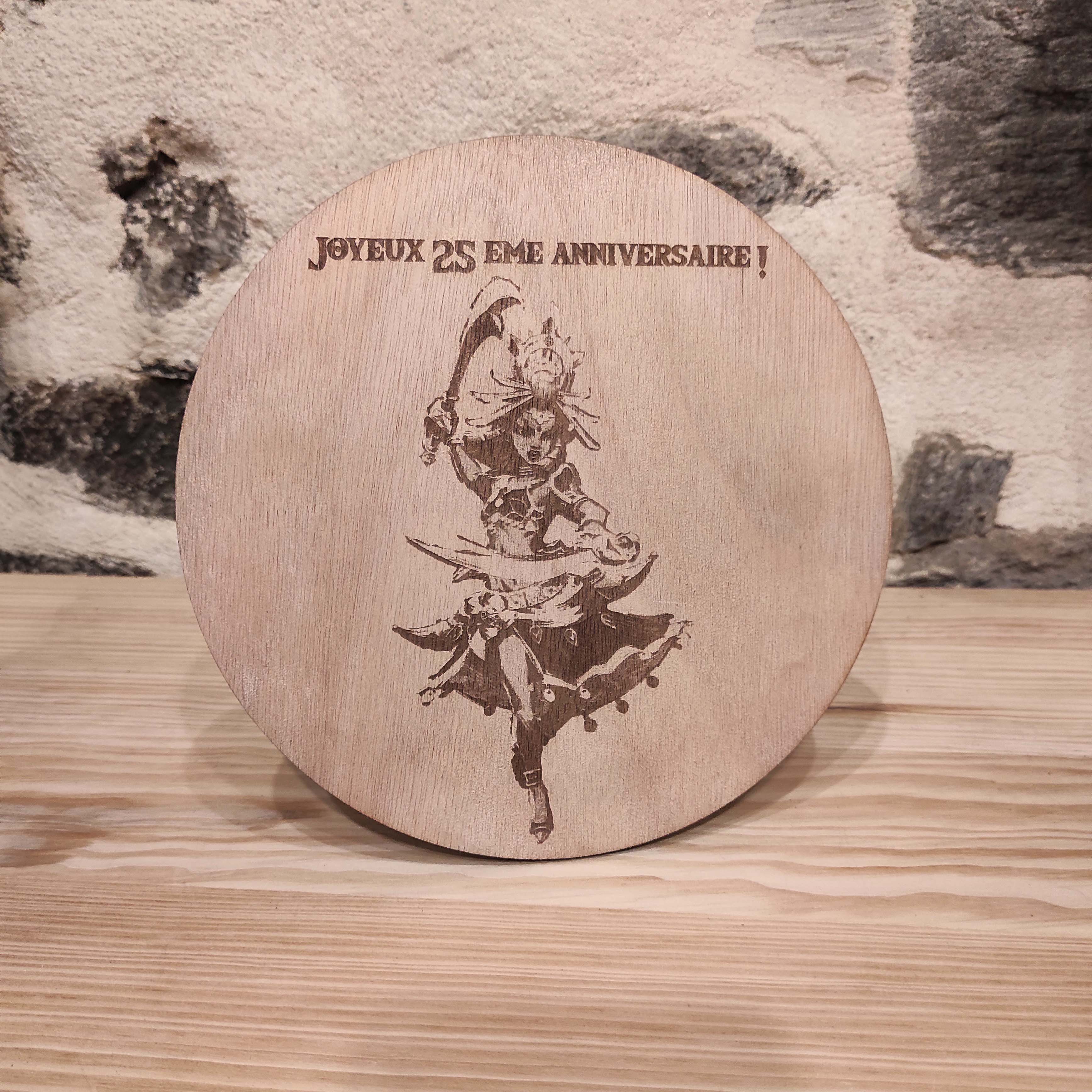 Cercle décoratif en bois gravé – Personnalisable